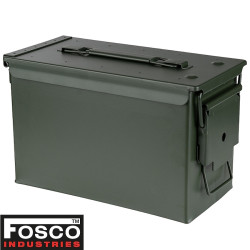 Boîte à munitions Cal. 50 Fosco Industries acier robuste