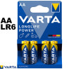 VARTA Longlife Power AA LR6 1.5V - Blister 4 Alkaline Joystick and Toy Batteries