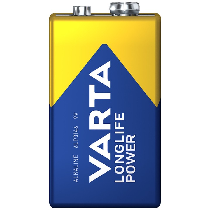 Varta Longlife Power 6LR61 9V battery - Alkaline with high power and long autonomy