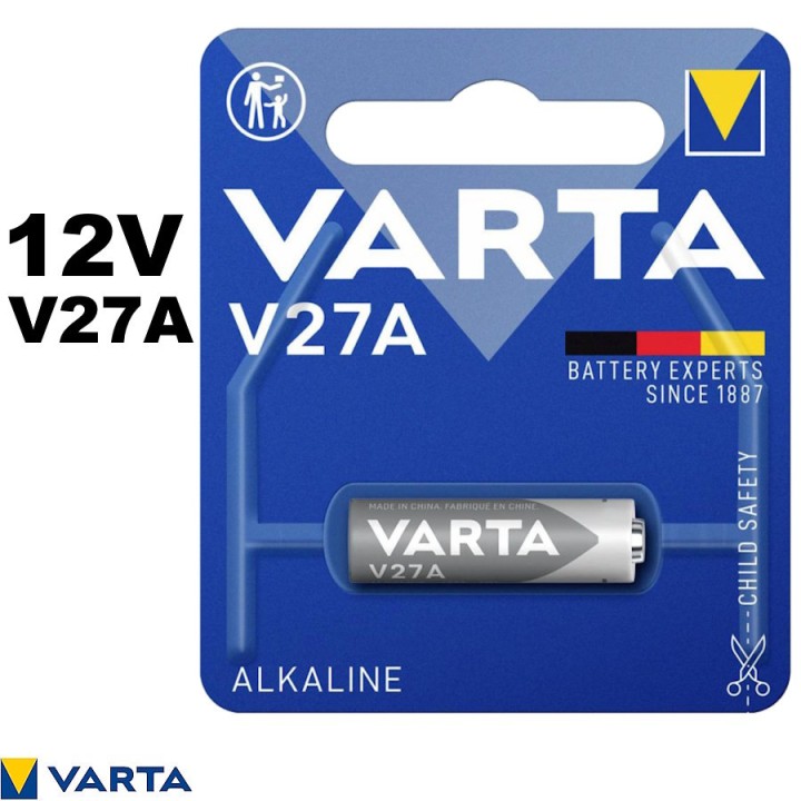 Pile electronique alcaline V27A- 12V -VARTA - blister unitaire