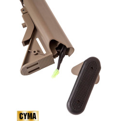 Replica Airsoft CYMA CM515 AEG M4 Keymod Tan - 1 Joule Electric Beginner Rifle