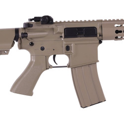 Replica Airsoft CYMA CM515 AEG M4 Keymod Tan - 1 Joule Electric Beginner Rifle