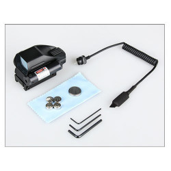 1X22X33 red and green reflex sight with red laser sight