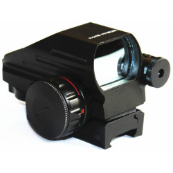 1X22X33 red and green reflex sight with red laser sight
