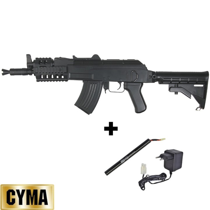 Pack complet airsoft AK47 Spetsnaz électrique CYMA A47B