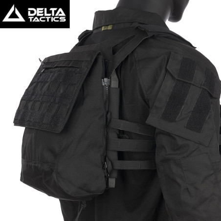 backpanel airsoft delta tactics noir rangement gilet tactique