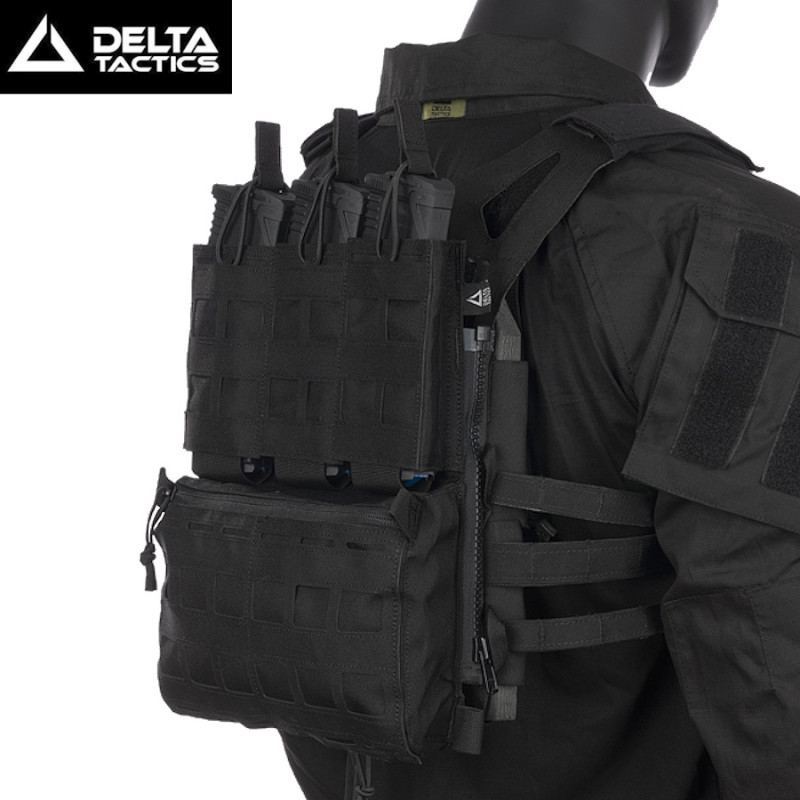 backpanel tactique airsoft Delta Tactics noir