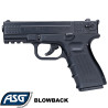 Pistolet airsoft ISSC M22 CO2 blowback avec culasse mobile et rail Picatinny