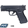 Pistolet airsoft ISSC M22 CO2 blowback avec culasse fixe et rail Picatinny