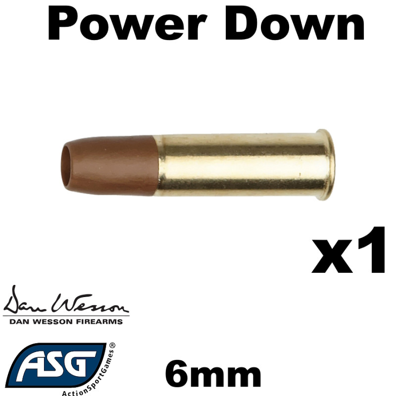 Cartouche ASG Dan Wesson Power Down 6 mm airsoft, douille réutilisable ASG 17509