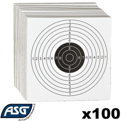 Set of 100 ASG 14x14 cm cardboard targets for shooting