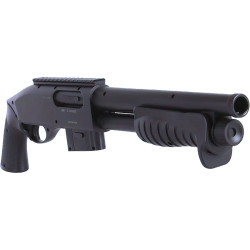 Fusil ressort noir pour équipement airsoft urbain.