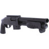 Fusil ressort noir pour équipement airsoft urbain.