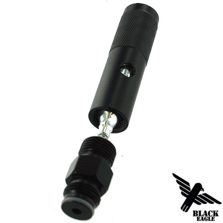 Adaptateur aluminium noir Black Eagle pour cartouche CO2 12g