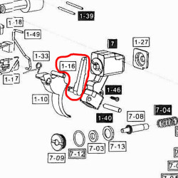 ASG 1-16 Dan Wesson CO2 lifting claw original part - [16182]