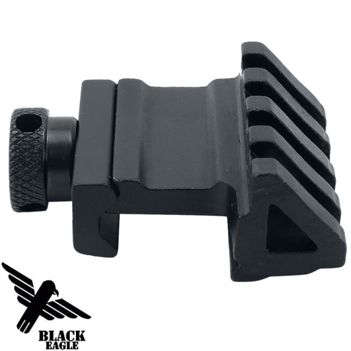 Rail de montage déporté 45 degrés en métal noir Black Eagle