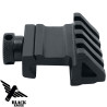 Rail de montage déporté 45 degrés en métal noir Black Eagle