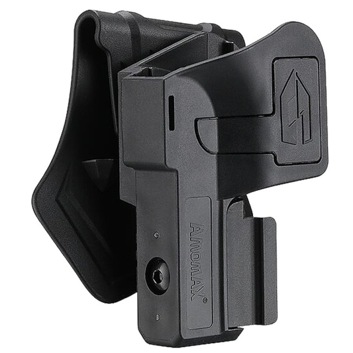Vue latérale vis de réglage hauteur plateforme holster universel