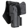 Vue latérale vis de réglage hauteur plateforme holster universel