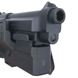 Gros plan système de rétention pontet holster tactique AMOMAX