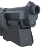 Gros plan système de rétention pontet holster tactique AMOMAX