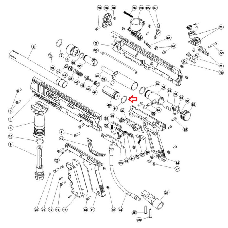 VALVE ORING SW1 BLACKHAWK BT4 VALKEN [SW1-41]
