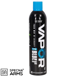 Bouteille green gas airsoft posée sur table Specna Arms VAPOR