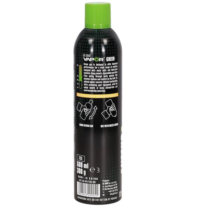 SA VAPOR™ Airsoft Green Gas 145 PSI (600 ml) - Vert