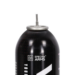 Détail de la valve d'une bouteille gaz Specna Arms