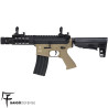 Réplique airsoft AEG Kenji Short Tan en situation CQB Saigo Defense