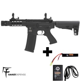Pack Complet Airsoft AEG Kenji Court Noir | CQB Saigo Defense