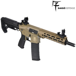 Réplique type HK416 AEG Tan Saigo Defense