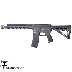 Réplique airsoft M4 Kenji Kensei Long noire vue de profil Saigo Defense