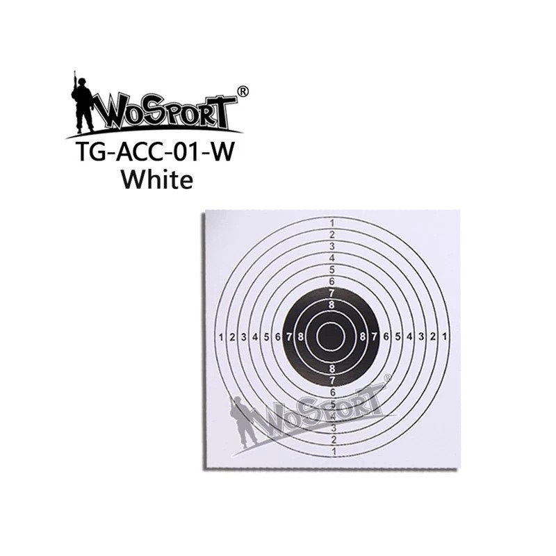 Training Target Sheet, 14x14cm, 100 pcs - White