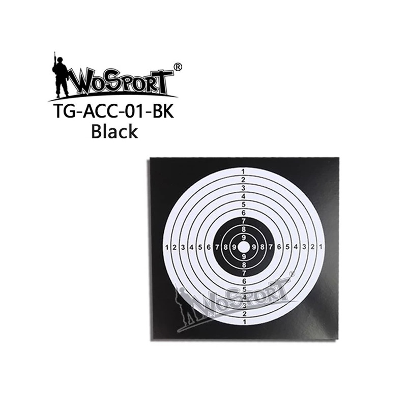 Training Target Sheet, 14x14cm, 100 pcs - Black