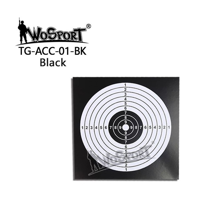 Training Target Sheet, 14x14cm, 100 pcs - Black