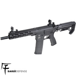 Replica airsoft pack AEG SHINOBI BLACK SAIGO DEFENSE with LIPO battery, Magazine 300 BBs
