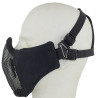 Masque airsoft grillagé noir ajustable en nylon 1000D pour équipement de sécurité