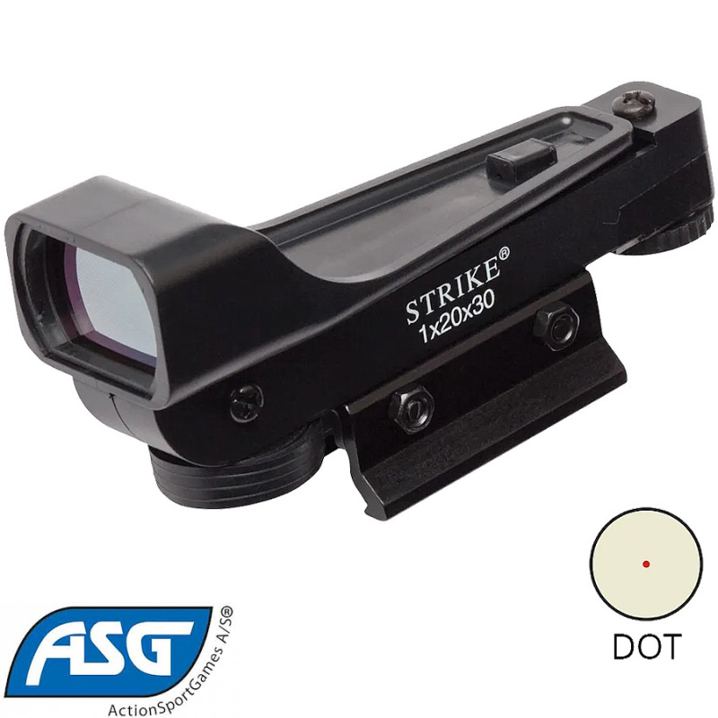 ASG 20x30mm Strike Red Dot Sight, Integral Weaver/Picatinny Mount