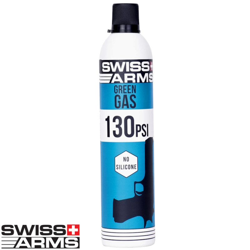 Bouteille de Gaz Swiss Arms 130 PSI Sec Green Gas 600ml