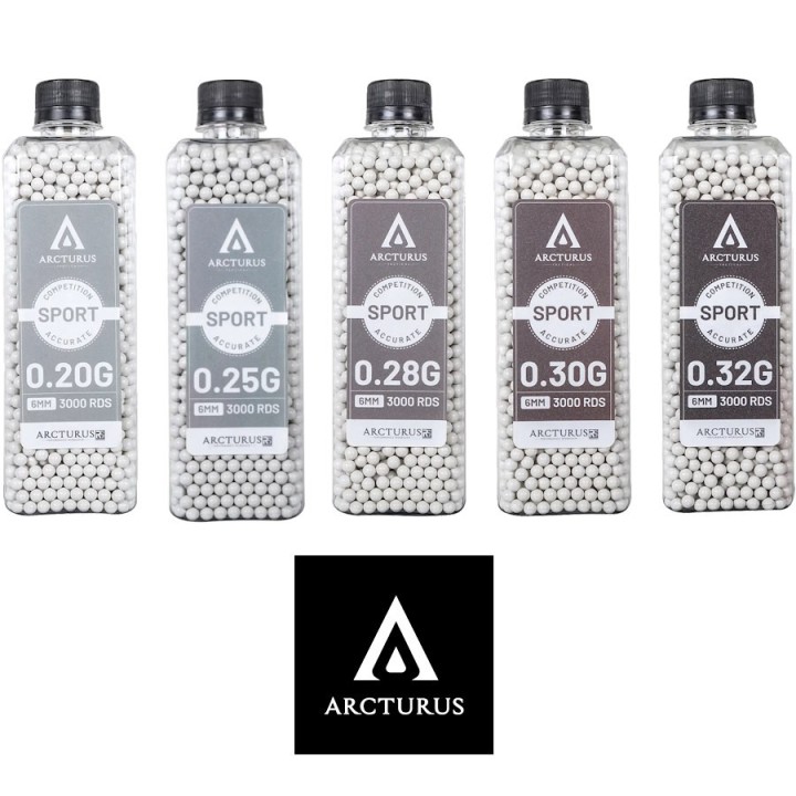 BBs airsoft 0.30g bouteille 3000 billes Arcturus