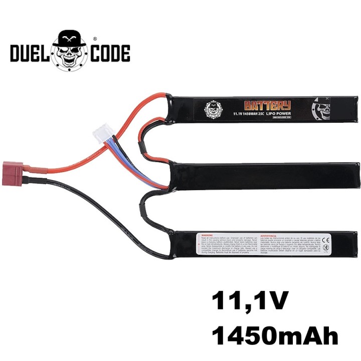BATTERIE LIPO 11.1V 1450MAH 25C T-DEAN DUEL CODE