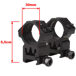 Optique en deux parties montage 30mm pour rail RIS (haut)