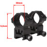 Optique en deux parties montage 30mm pour rail RIS (haut)