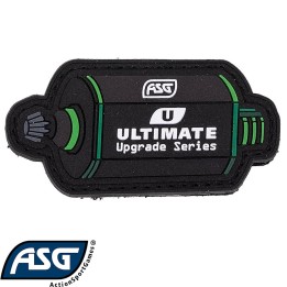 Patch PVC ASG Ultimate Motor noir avec fixation velcro pour équipement airsoft
