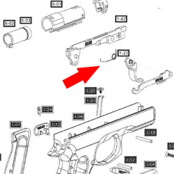 CZ75D ASG trigger spring - Original technical reference 1-22