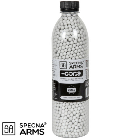 Billes airsoft Specna Arms CORE 0,25g bouteille 3000 pièces blanches 6mm