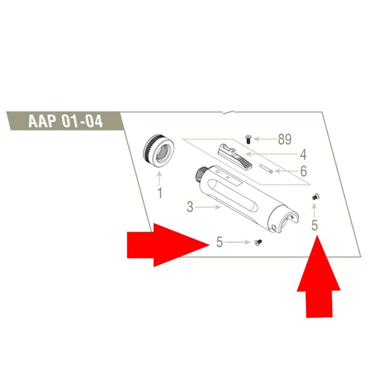 Hop-Up Screw AAP-01 Part 5 M2.5 - Action Army AAP_05