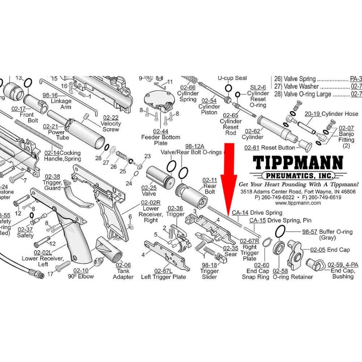Hammer Spring renforcé pour Tippmann Cronus A5 et TMC