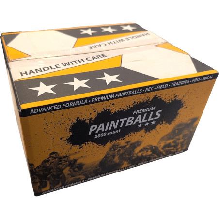 Lot 2000 billes paintball calibre 68 coque moyenne biodégradable